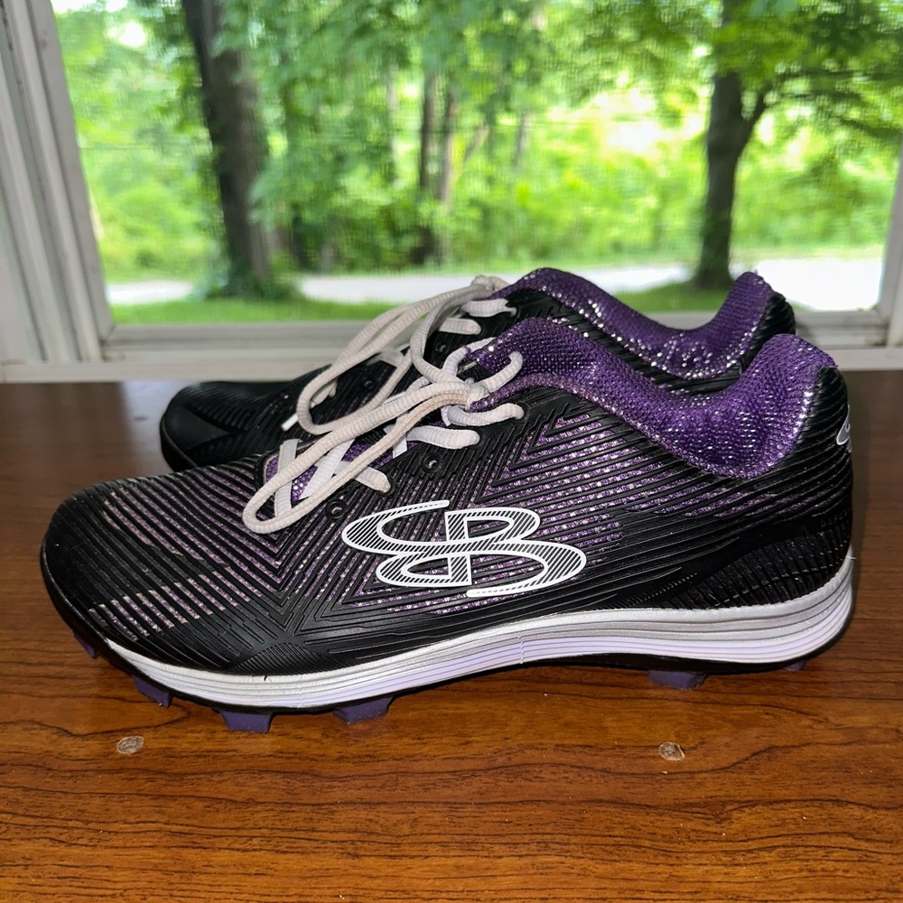 Boombah Women’s Purple Black Softball Baseball Molded Cleat BM15060 Size 11.5 - Picture 3 of 6